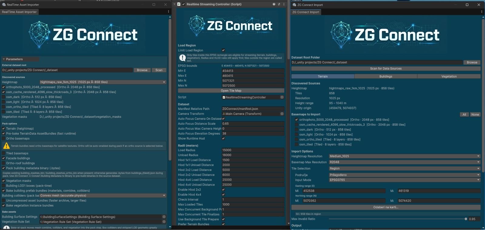 ZG Connect editor paneli