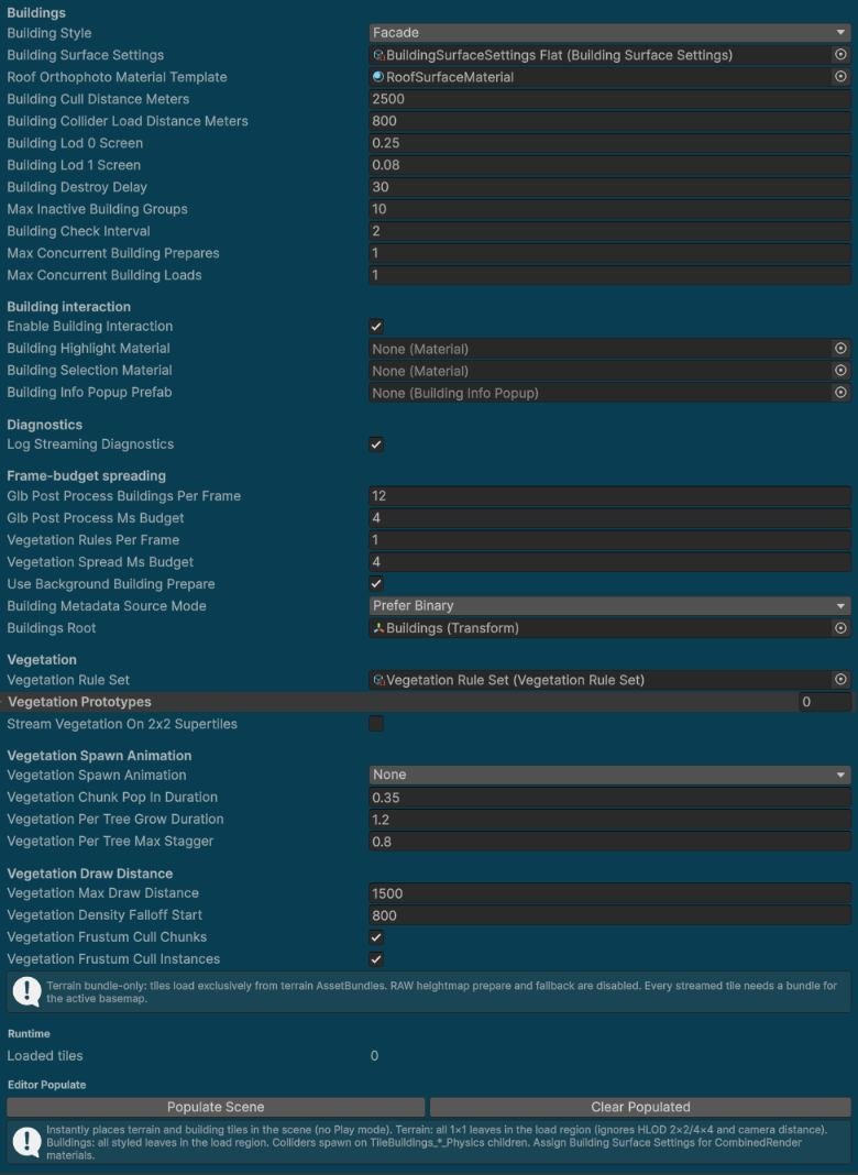 Inspector — postavke streaminga